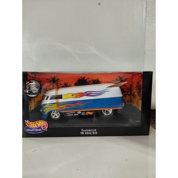 Hot Wheels Other - NIB Hot Wheels Collectibles 1:18 Die Cast Customized Volkswagen (VW) Drag Bus